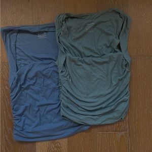 2x1 shirred square neck OGL top in M